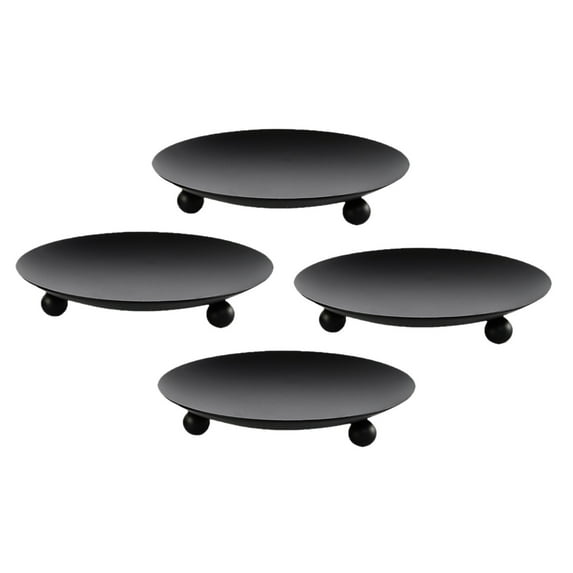 Clearance! Fdelink Candlestick Holders Black Candle Base Candlestick Decoration Wrought 4PC Candle Home Decor Black