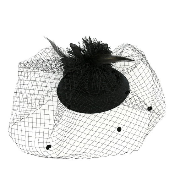 Clearance! Fdelink Fascinators Hats Pillbox Hat Tea Party Headwear for Girls and Women, the Band (Black)