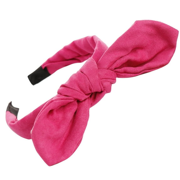 Clearance! Fdelink Fashion Bow Knot Hairband Women Hair Head Hoop Simple Sweet Girls Suede Headband, Women Hairband (Hot Pink)