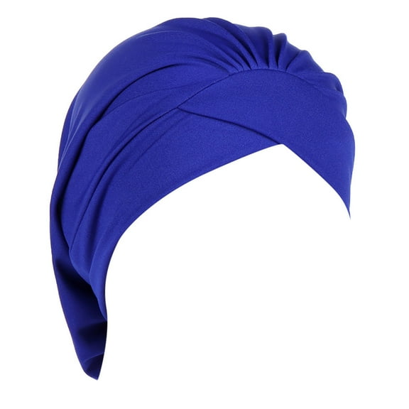 Clearance! Fdelink Fashion Women Solid India Hat Ruffle Cancer Chemo Beanie Turban Wrap Cap, Women Cap (Blue)