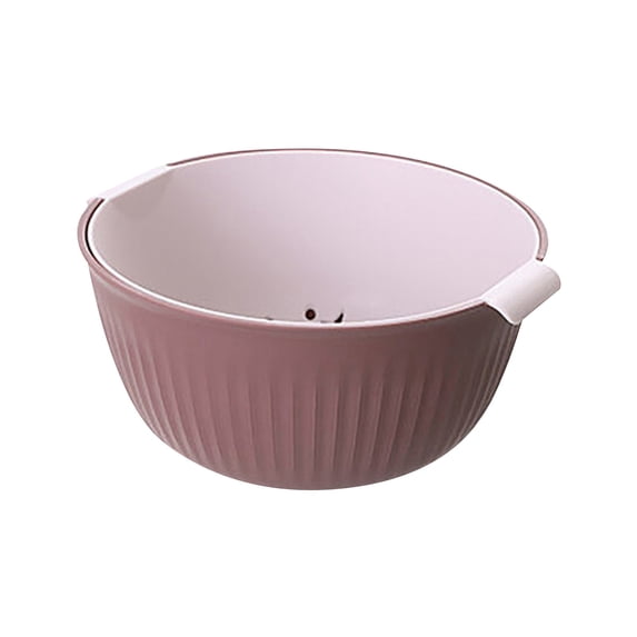 Clearance!Fdelink Fruit Plate Clearance Kitchen Plastic Vegetable Washing Basket Double Layer Fruit Plate Vegetable Basket Multifunctional Storage Basket