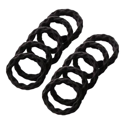 Clearance!Fdelink Hair Ring Clearance Pack of 10 Large Hairbands Thick Cotton Seamless Hairband Elastic Ponytail Holder No Damage for Thick Hair 2" Diameter Multiple Colors