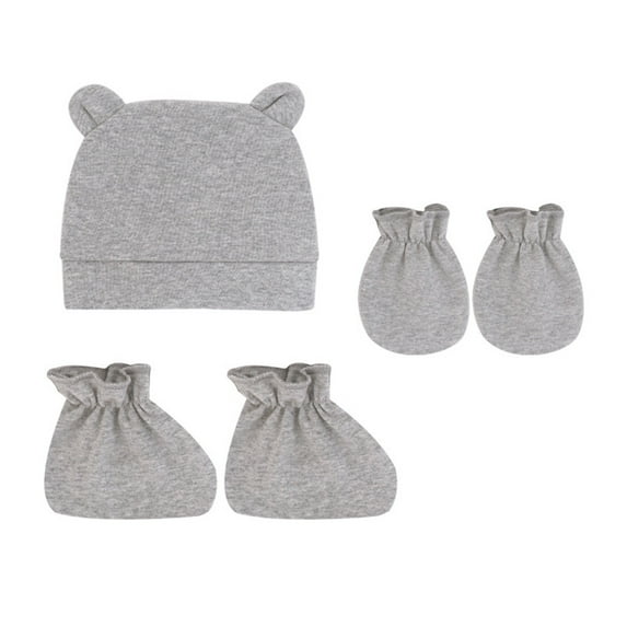 Clearance!Fdelink Hats Baby Boys Cotton Beanie Caps Hat Baby Soft Skull Caps Hat for Baby Boy's 0-12 Months Hat Mittens and Socks Set, women Hat