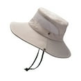 thumbnail image 1 of Clearance! Fdelink Mens Outdoor Sun Protection Mesh Breathable Fisherman Cap Foldable Bucket Hat Men Hat (Beige), 1 of 7
