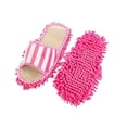 thumbnail image 1 of Clearance! Fdelink Mopping Slippers Coral Velvet Striped Machine Washable Slippers Chenille Linen Mopping Slippers Pink, 1 of 1
