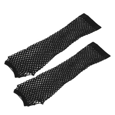 Clearance! Fdelink New Women's Fashion Long Length Fishnet Fingerless Gloves Party Gloves Hollow Out Gloves (Black)