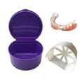 thumbnail image 1 of Clearance! Fdelink Other Cleaning Supplies Denture Bath Box Case Dental False Teeth Storage Box with Hanging Net Container Purple, 1 of 6