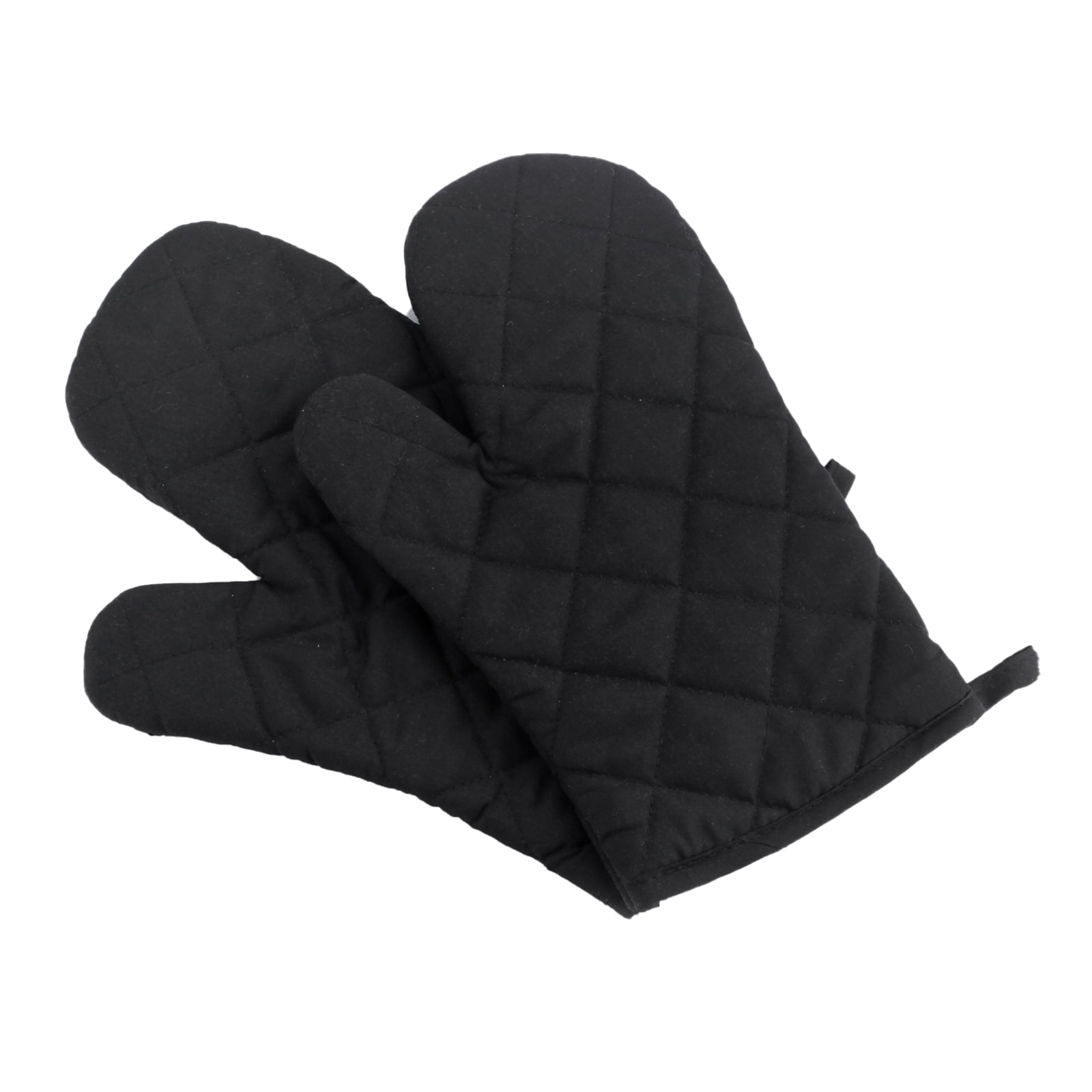 Oven Mitts Pure Color Thickening Microwave Oven Handbag Black - Walmart.com
