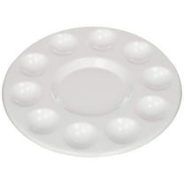Clearance! Fdelink Palette Ribbon Plastic RoundPlatte Round Design Paint Tray White Platte ArtsCrafts & Sewing White