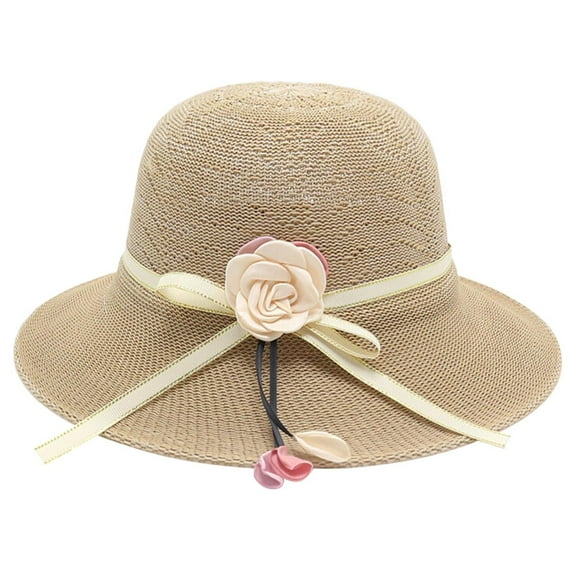 Clearance! Fdelink Sun Hat Sun UV Protection Hat Women's Travel Small Fresh Big Gets Beach Sun Sun Cool Hat Seaside Sun Hat Sunshade Hat Coffee