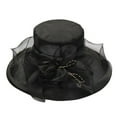 thumbnail image 1 of Clearance! Fdelink Sun Hat Top Hat Womens Summer Dress Hat Wide Leaf Flower Bridal Shower Hat Sun Hats Beach Hat Black, 1 of 3