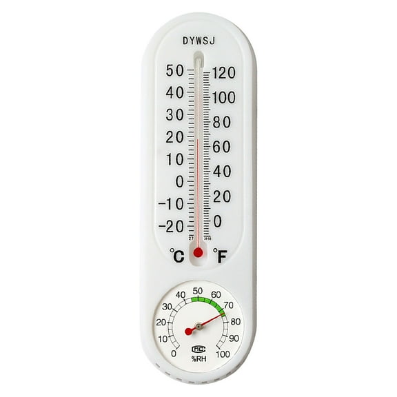 Clearance! Fdelink Thermometer Wall Mounted for Indoor and Outdoor Home Garden Office Indoor and Outdoor Wet and Dry Wall Hanging High Precision 1ML White