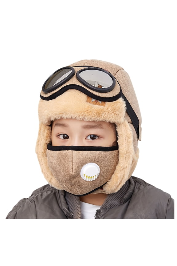 Clearance! Fdelink Trapper Hat Winter Hats Children Windproof & Warm & Ear Protection & Face Protection Hat Brown