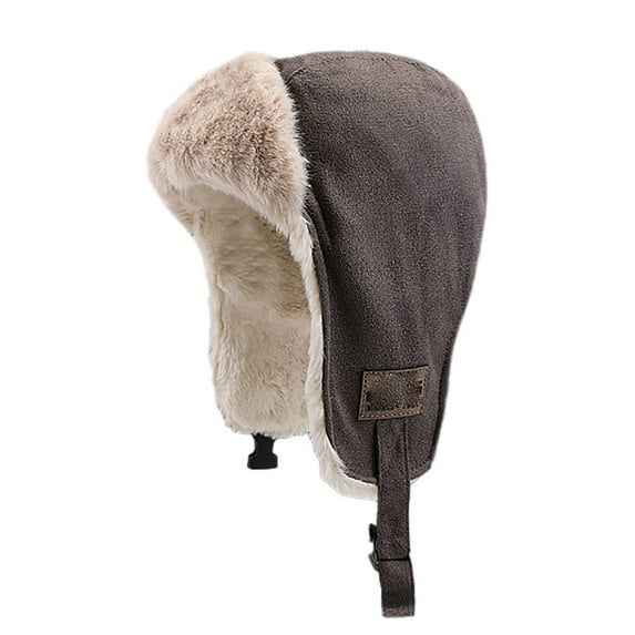 Clearance! Fdelink Trapper Hat Winter Hats Hat Ladies Autumn and Winter Warm Fashion Cold Hat Riding Warm and Cold Ear Protection Thick Cold Hat Grey