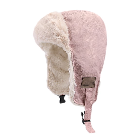 Clearance! Fdelink Trapper Hat Winter Hats Hat Ladies Autumn and Winter Warm Fashion Cold Hat Riding Warm and Cold Ear Protection Thick Cold Hat Pink