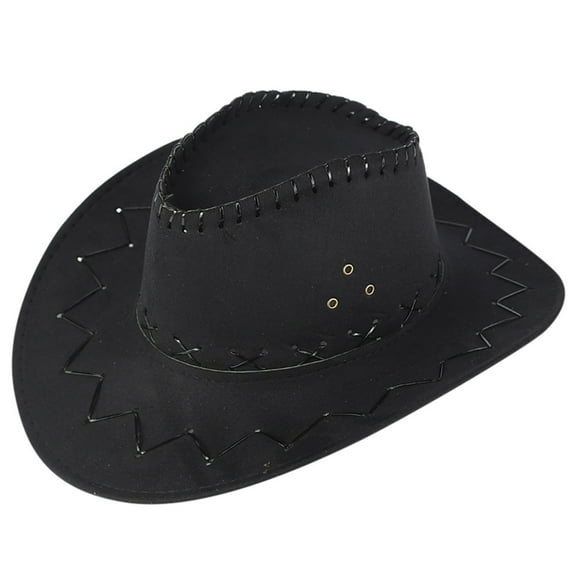 Clearance! Fdelink Unisex Adult West Cowboy Hat Mongolian Hat Grassland Sunshade Cap Women Cap (Black)