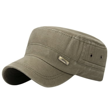 Clearance! Fdelink Unisex Military Style Flat Cap Vintage Baseball Cap Sport Sun Hat Flat Cap (Army Green)