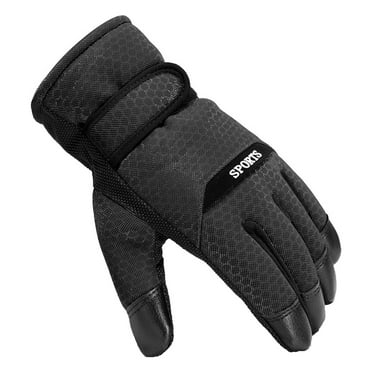 Clearance! Fdelink Winter Ski Gloves Male and Female Warm and Frostproof Gloves, the Warm (Black)