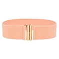 thumbnail image 1 of Clearance! Fdelink Women Elastic Waist Belt Metal Buckle Waistband Solid Color Wide Corset Belt Female Apparel Accessories Dresses Belts (Pink), 1 of 6
