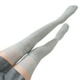 thumbnail image 1 of Clearance! Fdelink Women Lace Trim Thigh High Over the Knee Socks Long Cotton Warm Stockings, Women Socks (Grey), 1 of 3