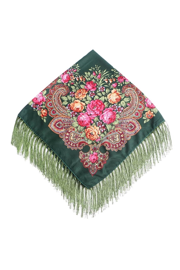Clearance! Fdelink Women Lady Folk-Custom Print Tassel Square Scarf Wrap Shawl Travel Scarve Long Scarf