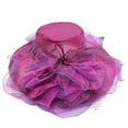 thumbnail image 1 of Clearance! Fdelink Women's Fascinator Cap Tea Party Wedding Hat Fashion Hat (Hot Pink), 1 of 4