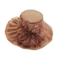 thumbnail image 1 of Clearance! Fdelink Women's Kentucky Daily Cap Fascinator Bridal Tea Party Wedding Hat Fashion Hat (Coffee), 1 of 2