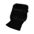 thumbnail image 1 of Clearance! Fdelink Womens Boot Winter Plush Knit Leg Warmers Boot Topper Socks 2 Pairs, Adult Socks (Black), 1 of 3