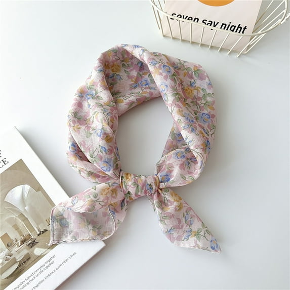 Clearance! Feledorashia Women's Scarves Small Scarf Silk Scarf Fashion Leisure Neckerchief Hair Band Decorative Women's Accessories