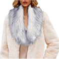thumbnail image 1 of Clearance! Feledorashia Womens Scarves Luxurious Party Wedding Faux Fur Shawl Scarf Winter Outdoor Warm Windproof Scarf Womens Accessories, 1 of 5