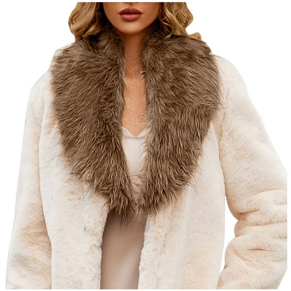 Clearance! Feledorashia Womens Scarves Luxurious Party Wedding Faux Fur Shawl Scarf Winter Outdoor Warm Windproof Scarf Womens Accessories