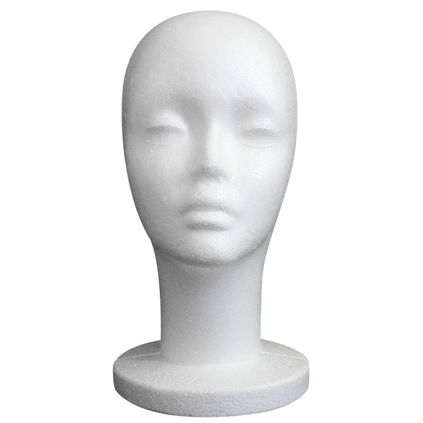 Black Foam Mannequin Head For Display – Male Styling Head For Wigs, Hats & Sunglasses (4-Pack Available)