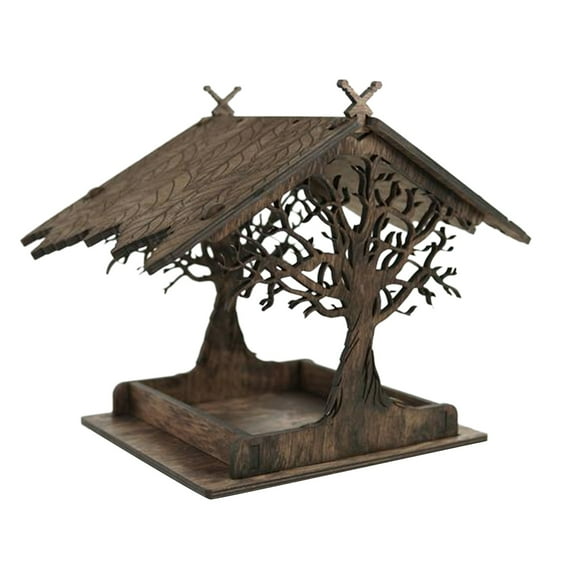 Clearance! Fenull Bird Feeders, Hanging for Garden with Roof Yard Decoration Outside Garden Bird Shaped Feeder Patio Garden, the Holder, 1X Feeder, Multicolor