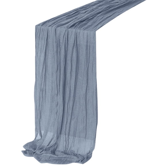 Clearance! Fenull Cheesecloth Table Runner Cheese Cloth Tablecloth 90X180 cm Table Runner for Wedding Decor Holiday Birthday Party Table Dining Room Dresser Decor, Table Runner*1