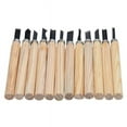 thumbnail image 1 of Clearance! Fenull Chisel 12Pcs Tool Hand Woodworking Woodworkers Set Wood Gouges Carving Office & Stationery, Gouges Clearance Sale, 1 Set of 12 Carving Knives Beige, 1 of 3