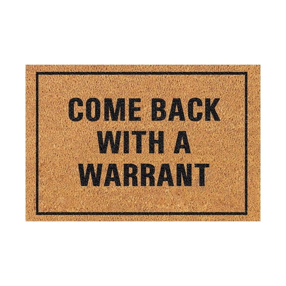 Clearance! Fenull Come Backwith a Warrant American Discourse Mat, Carpet Clearance Sale, 1X Floor Mat Brown