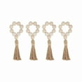 Clearance! Fenull Idyllic Wood Bead Tassel Napkin Ring Elastic Napkin