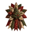 thumbnail image 1 of Clearance! Festive Quilted Christmas Door Hanging DIY Sewing Kit, Christmas Quilted Bow DIY Kit with Fabric, Batting, Thread, Templates & Instructions, Hanging Decor Kit for Door Wall Display, #1, 1 of 6