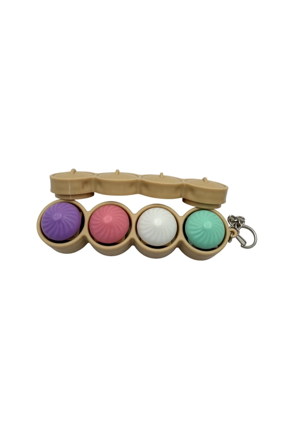 Clearance! Fidget Clicker Keychain - Stress Relief Toy No Lights, Clicky Button Mini Fidget for Teens, Random Color Pendant for Silent Anxiety Relief,B