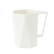 Clearance! Fieroe Glass&Bottle Creative Geometric Wash Cup Off-White, Kitchen Cups Clearance Sale
