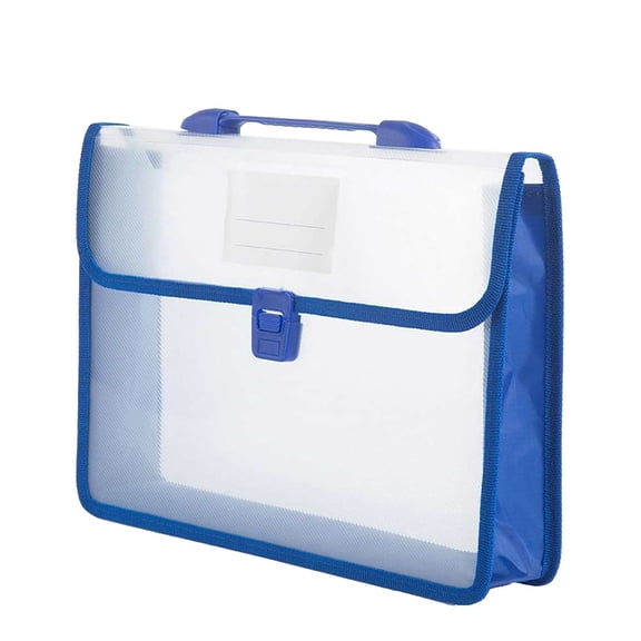 Clearance! Back-To-School Season Gift File Holder, Hilingoto Transparent Storage Bag Blue, Plastic Clear Envelopes with Buckle Expanding File Folders Letter/A4 Size Documents Organizer for School Home