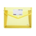 thumbnail image 1 of Clearance! File Holder, Hilingoto Plastic File Folders Envelope Expanding File Wallet Organizer Documents Folder with Snap Closure and Pocket A5 Size Transparent File Pouch for School, 1 of 7