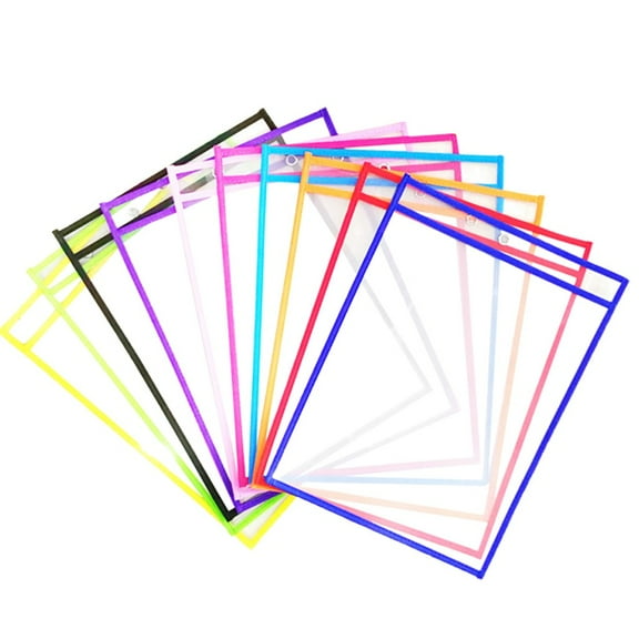 Clearance File Pouches for Organization, Tyeign 10Pc Reusable Transparent Large Size High Quality Pet Dry Cleaning Bag File Bag File Bag for Documents Document Bag A4 Document Bag with Lock