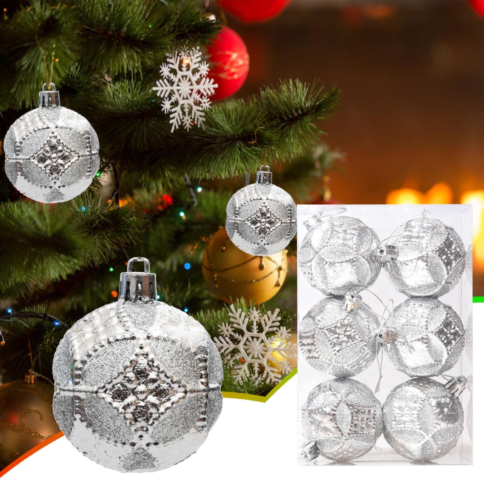 Clearance！Fimeskey Christmas Balls Ornaments 6Pcs Christmas Tree