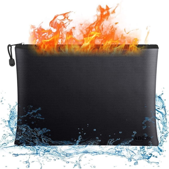 Clearance! Fireproof and Waterproof Document Bag Black Medium (29*20.5Cm) Bk2