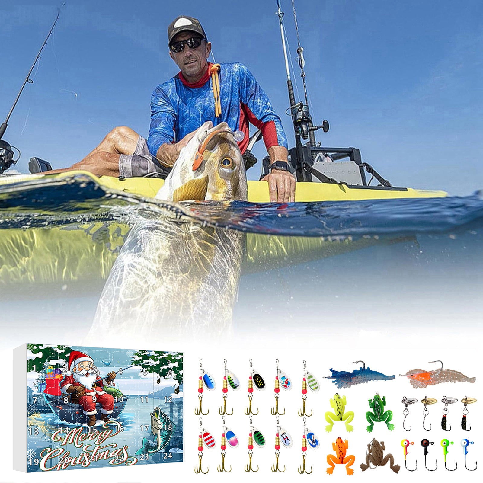 Clearance! Fishing Advent Calendar 2024 Fishing Lure Advent Calendar
