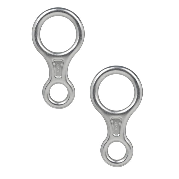 Clearance Fixed clip under $7,35KN Aluminum Climb Descender Plate Rappel Gear Rock Climbing Device Downhill Equipment Heavy Duty Silver 2PC