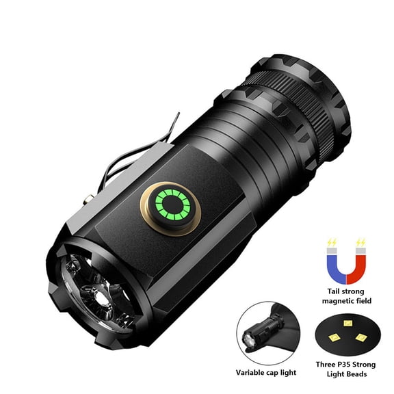 Clearance Flash Light Outdoor Mini Flashlight With Strong Light And Super Brightness, Portable Rechargeable Lighting, Remote Shooting, Multifunctional Household Steel