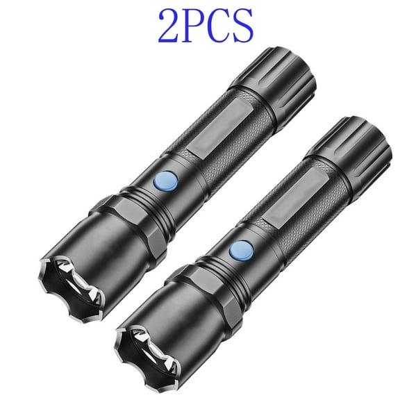 mtvxesu 2PCS Rechargeable Flashlights for Emergencies, Portable LED Flashlight, 1000 Lumens Super Bright Flashlight Zoomable with 4 Modes, Powerful Handheld Flashlight