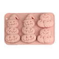 thumbnail image 1 of Clearance! Flexible Silicone Baking Mold, Non‑Stick Surface, Pumpkin Bat Witch‑Hat Shapes, Makes Gummies, Fondant And Cupcake Toppers For Halloween DIY Projects, 1 of 4
